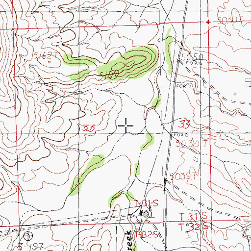 Topographic Map of Walnut Creek, NM