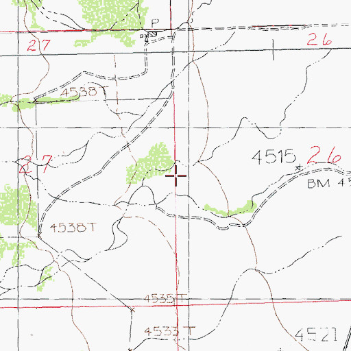 Topographic Map of Walnut Creek, NM