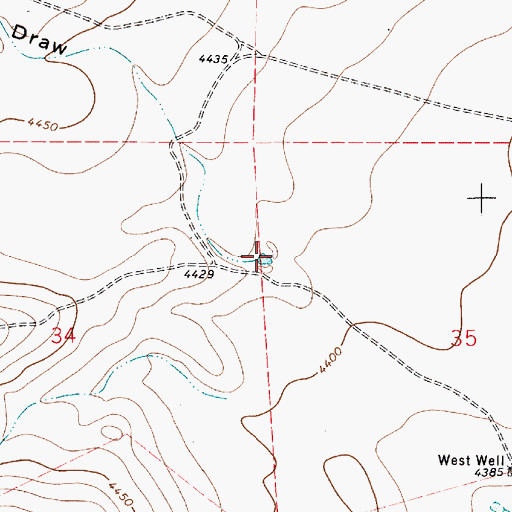 Topographic Map of Walnut Draw, NM