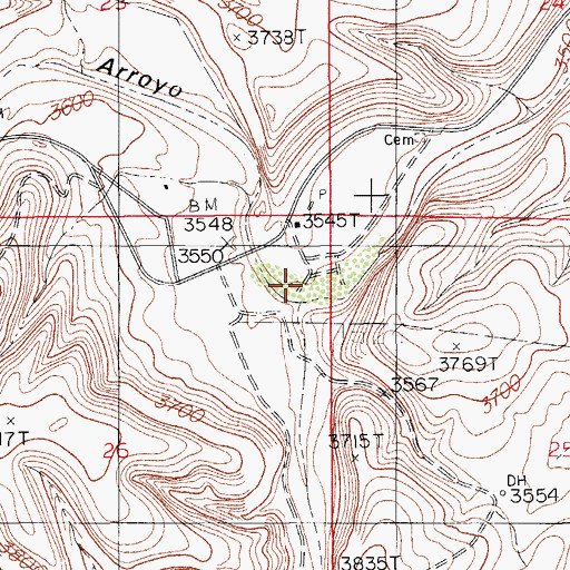 Topographic Map of Walt Canyon, NM