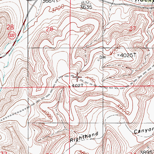 Topographic Map of Walt Canyon Hills, NM