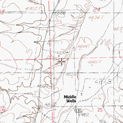 Topographic Map of Walter Dunagan, NM