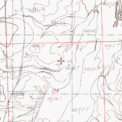 Topographic Map of Walter Dunagan, NM