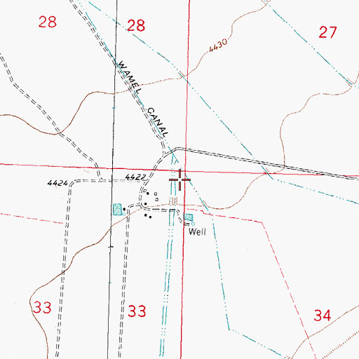 Topographic Map of Wamel Canal, NM