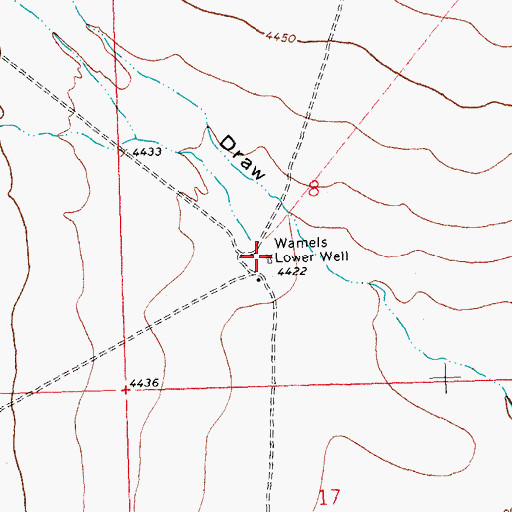 Topographic Map of Wamels Lower Well, NM