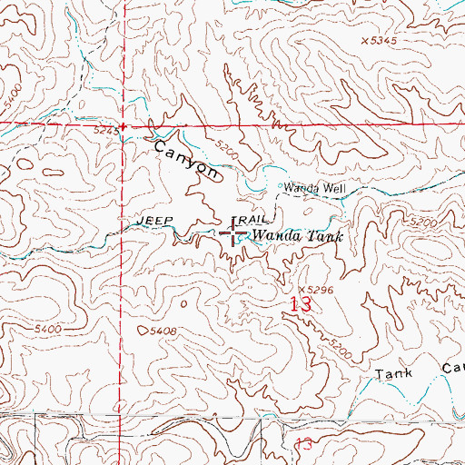 Topographic Map of Wanda Tank, NM