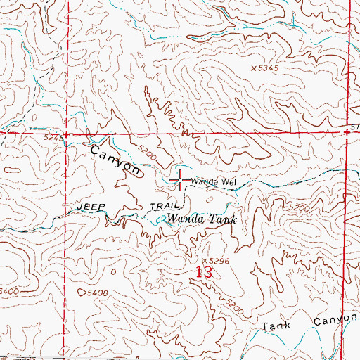 Topographic Map of Wanda Well, NM