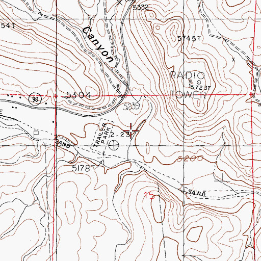 Topographic Map of Warm Springs Canyon, NM
