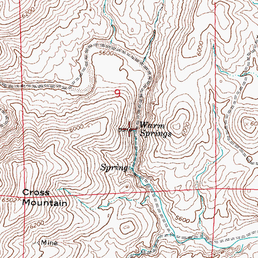 Topographic Map of Warm Springs, NM