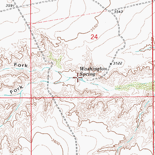 Topographic Map of Washington Spring, NM