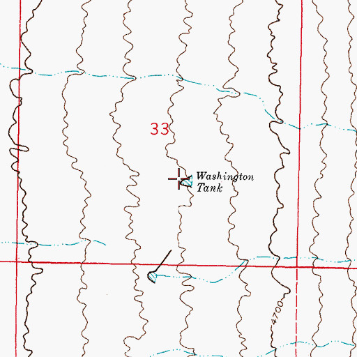 Topographic Map of Washington Tank, NM