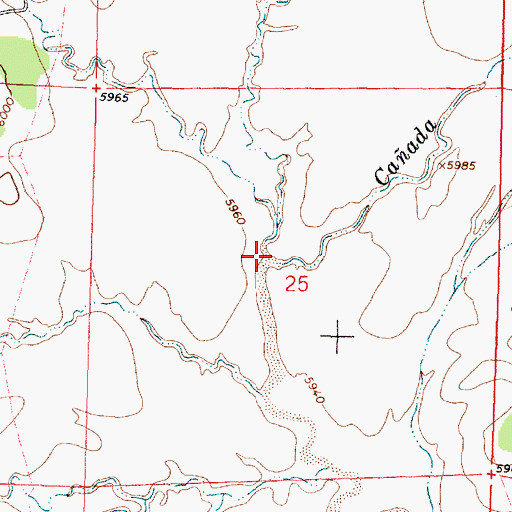 Topographic Map of Waterbury Draw, NM