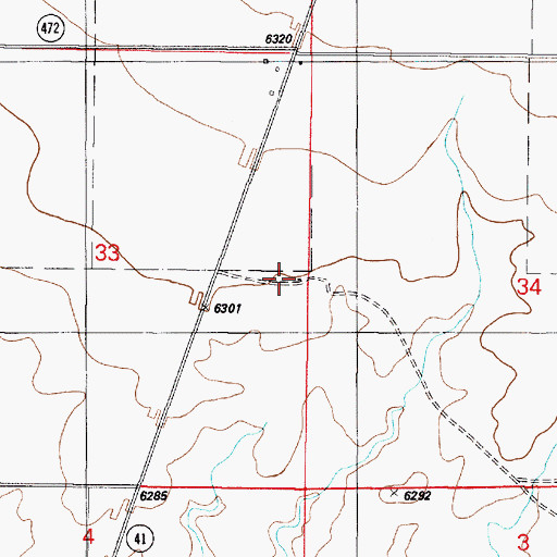 Topographic Map of Watson Ranch, NM