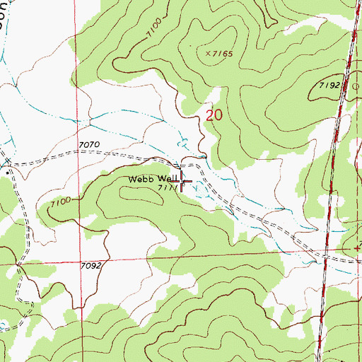 Topographic Map of Webb Well, NM