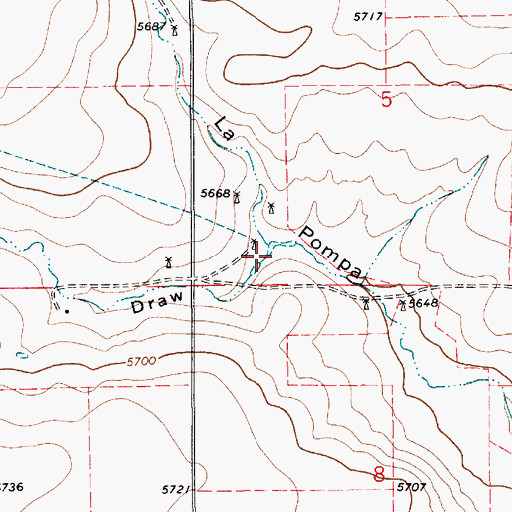 Topographic Map of Weisdorfer Draw, NM