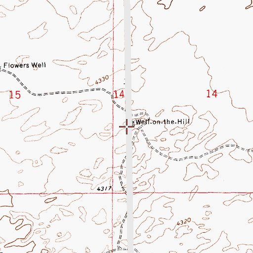 Topographic Map of Well-on-the-Hill, NM