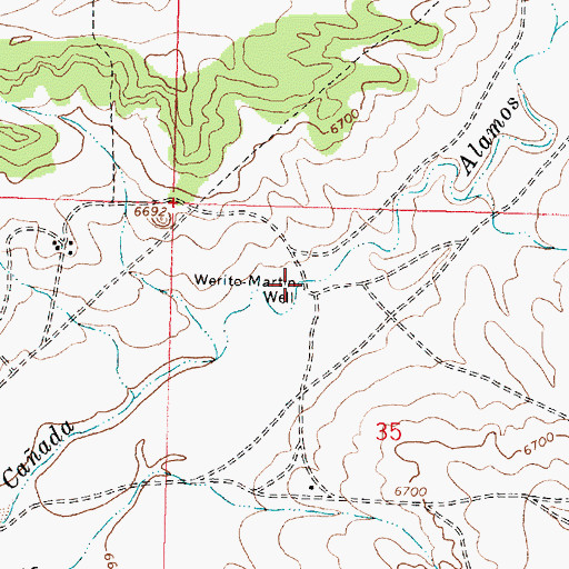 Topographic Map of Werito-Martin Well, NM