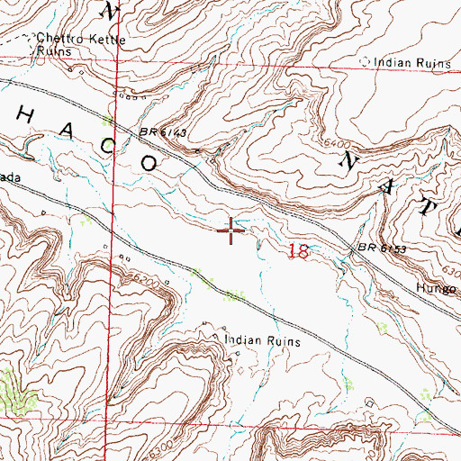 Topographic Map of Weritos Rincon, NM