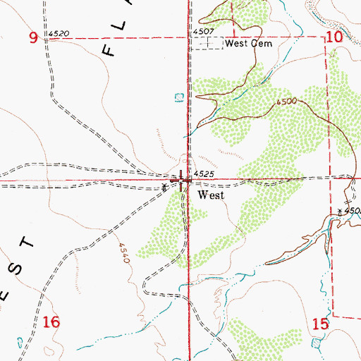 Topographic Map of West, NM