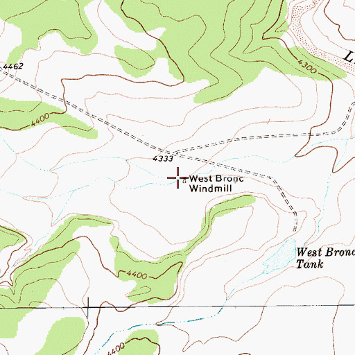 Topographic Map of West Bronc Windmill, NM