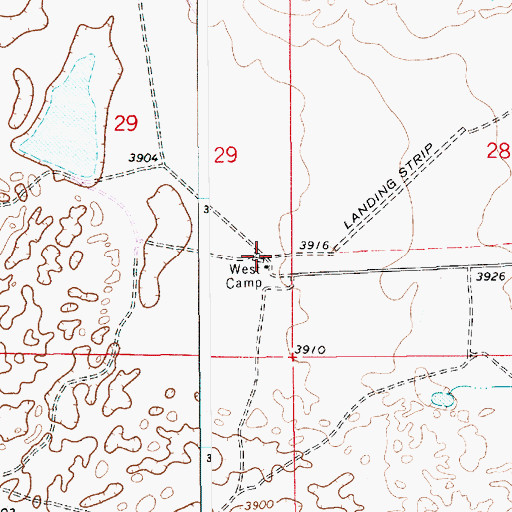Topographic Map of West Camp, NM