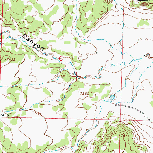 Topographic Map of West Canyon, NM