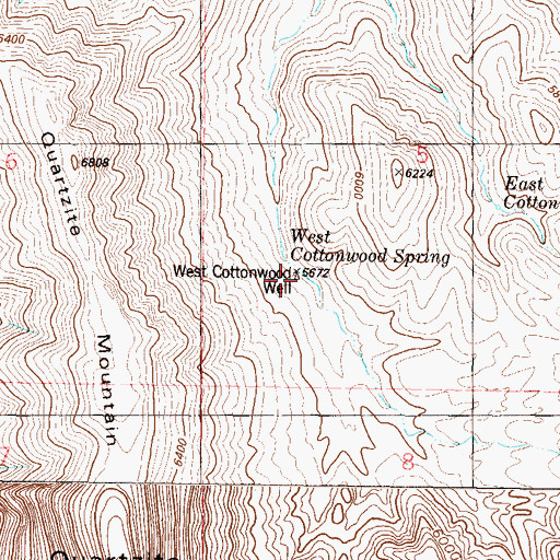Topographic Map of West Cottonwood Spring, NM