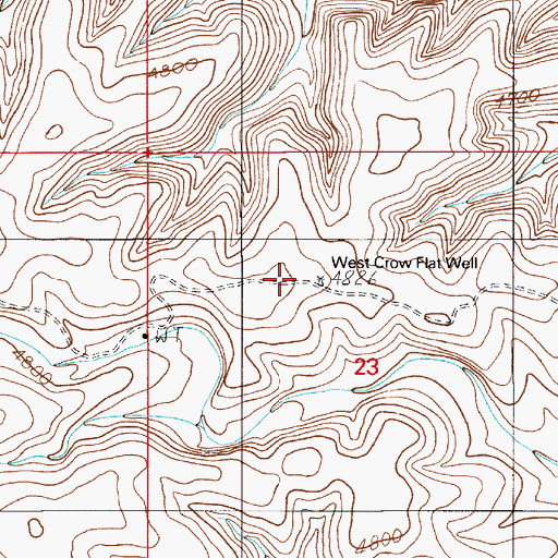 Topographic Map of West Crow Flat Well, NM