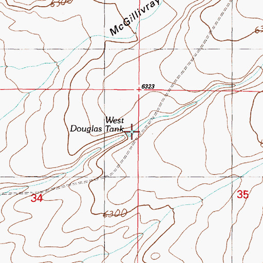 Topographic Map of West Douglas Well, NM