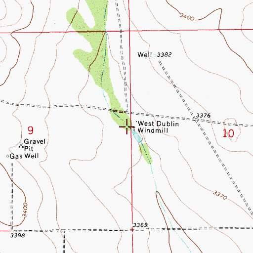 Topographic Map of West Dublin Windmill, NM