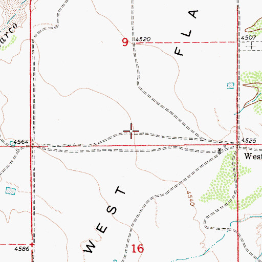 Topographic Map of West Flat, NM