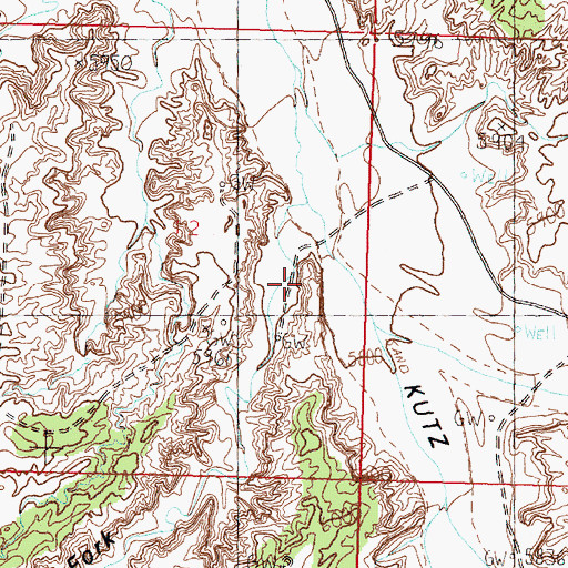 Topographic Map of West Fork Kutz Canyon, NM