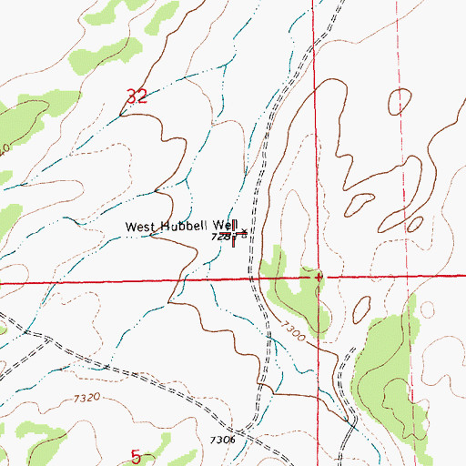 Topographic Map of West Hubbell Well, NM