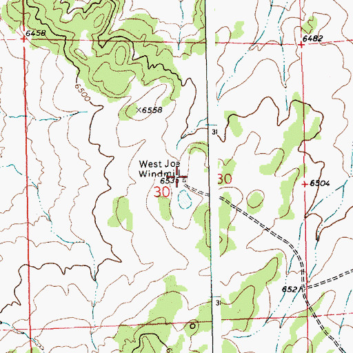 Topographic Map of West Joe Windmill, NM