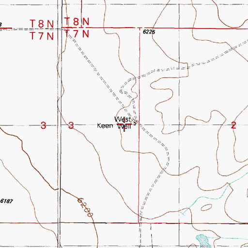 Topographic Map of West Keen Well, NM