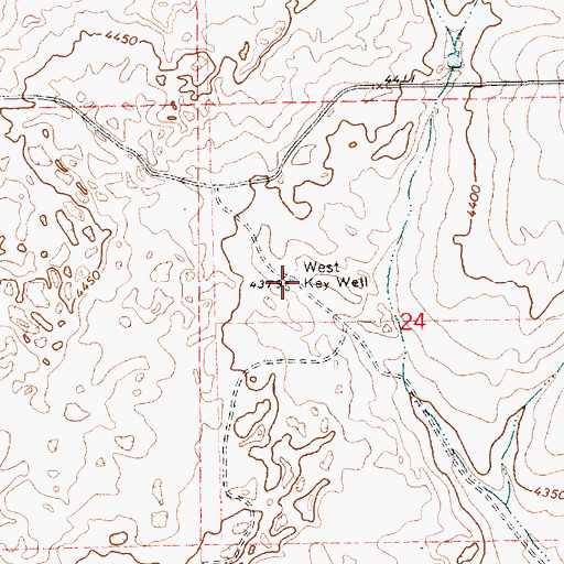 Topographic Map of West Key Well, NM