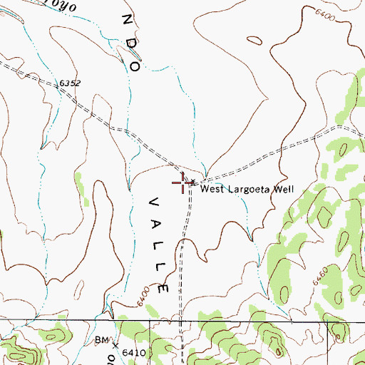 Topographic Map of West Largoeta Well, NM