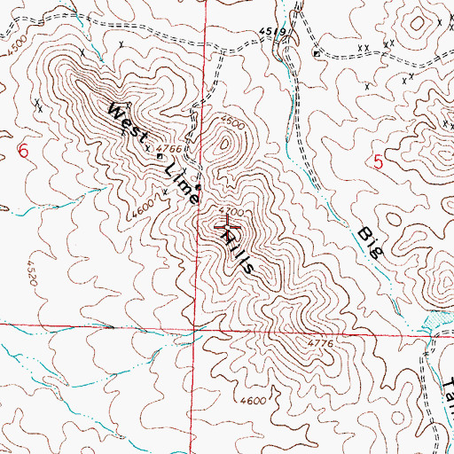 Topographic Map of West Lime Hills, NM