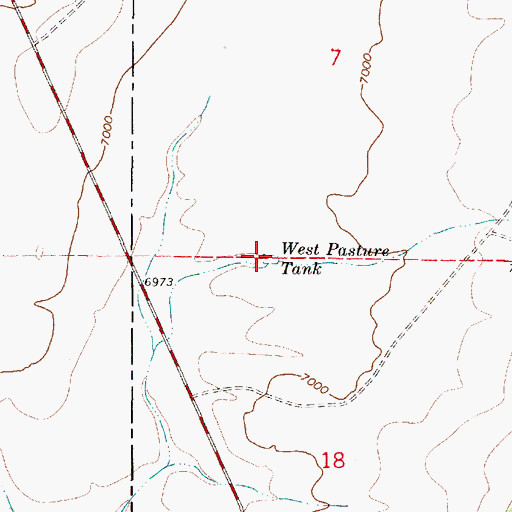 Topographic Map of West Pasture Tank, NM