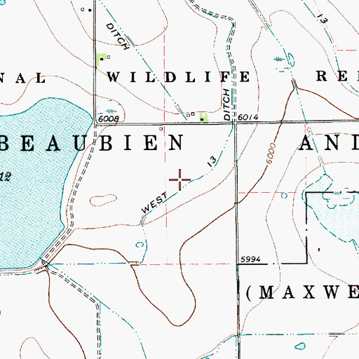 Topographic Map of West Thirteen Ditch, NM