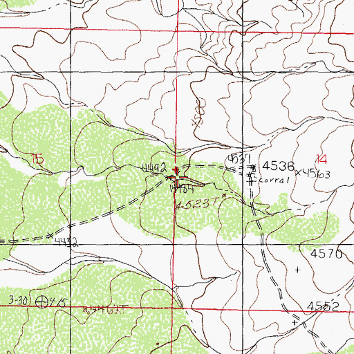 Topographic Map of West Tub, NM