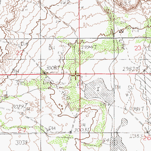 Topographic Map of West Well, NM