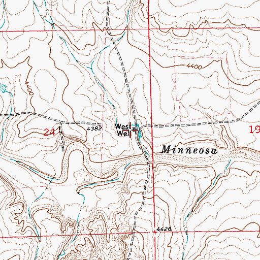 Topographic Map of West Well, NM