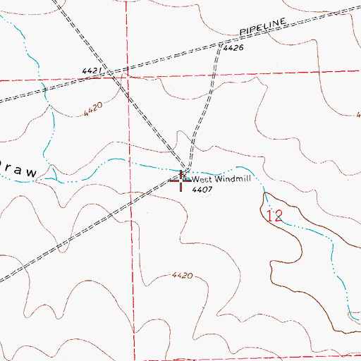 Topographic Map of West Windmill, NM