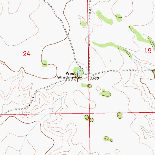 Topographic Map of West Windmill, NM