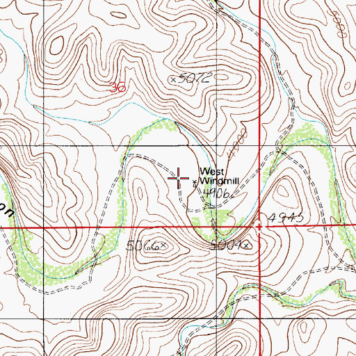 Topographic Map of West Windmill, NM