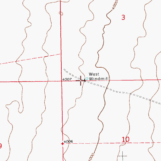 Topographic Map of West Windmill, NM