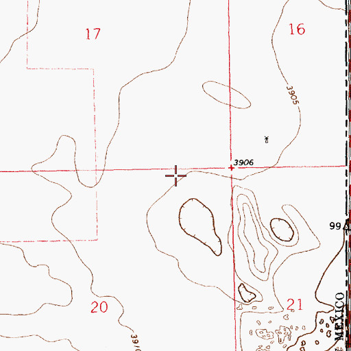 Topographic Map of West Windmill, NM