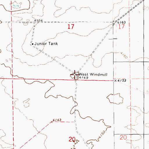 Topographic Map of West Windmill, NM