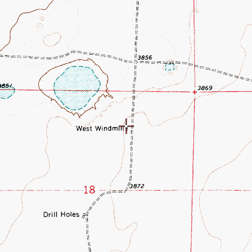 Topographic Map of West Windmill, NM